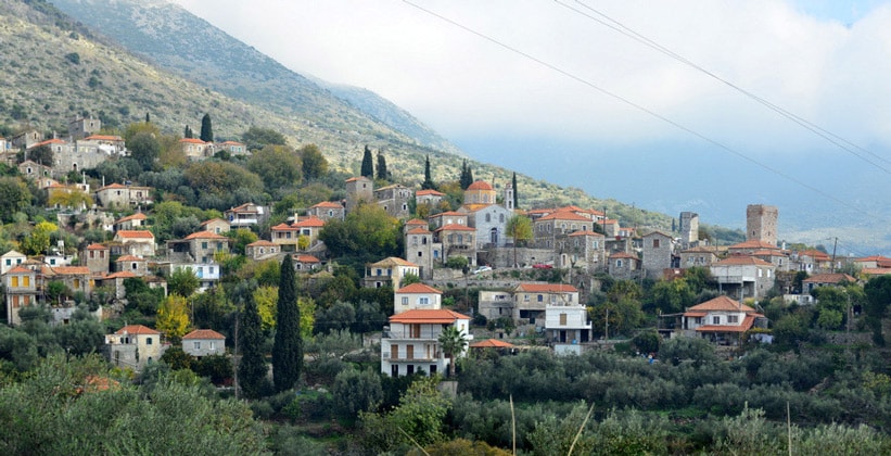 Горная деревня Мани в Греции
