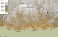 Bhutan physical map.svg