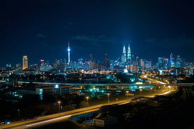 Ночная панорама Куала-Лумпур