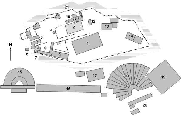 План местности Афинского акрополя