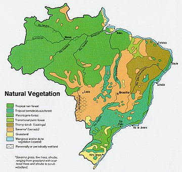 карта: География Бразилии