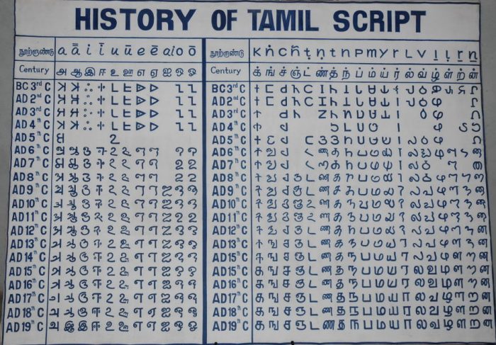 История тамильского письма