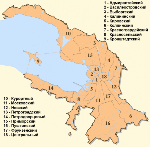 Районы Санкт-Петербурга