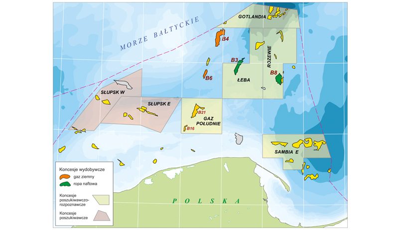 Месторождения нефти и газа Польши