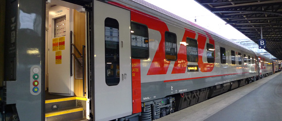 One of Russian Railways new international sleeping-cars