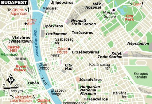  достопримечательности венгрии на карте